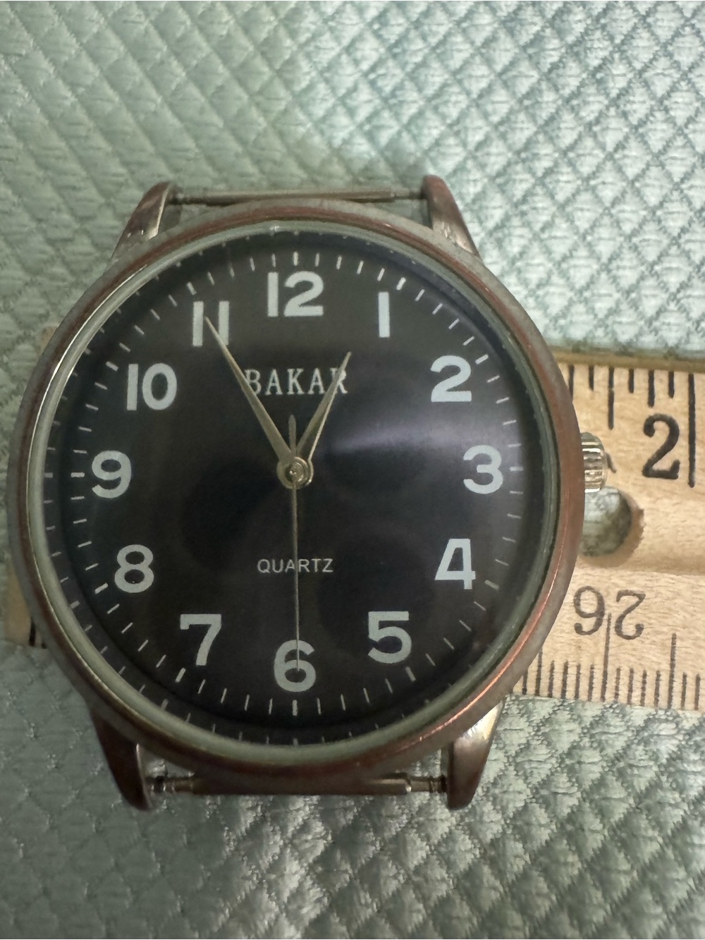 Baker Dark Brown Dial Quartz Watch with Silver-Tone Case
